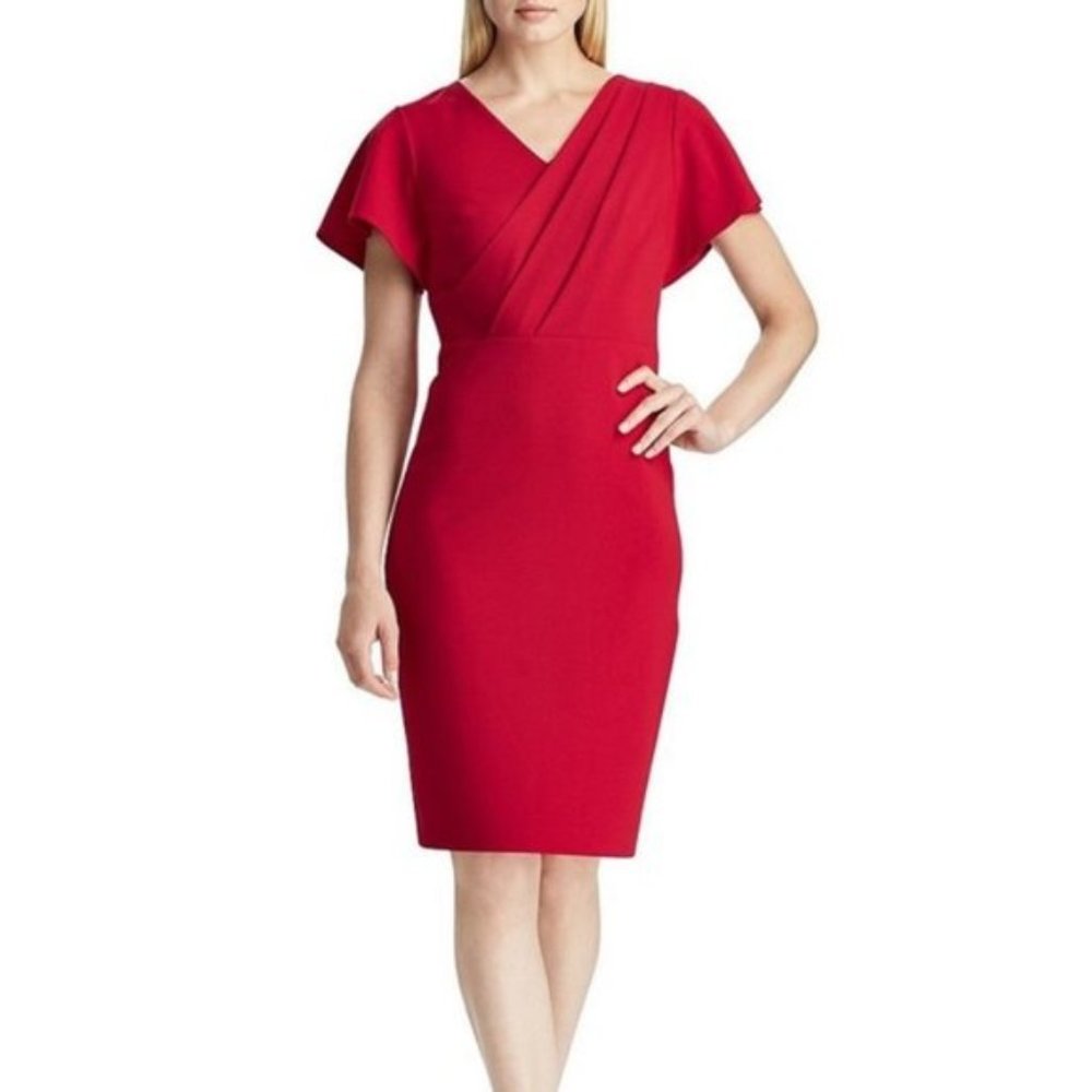 Lauren Ralph Lauren Crepe Sleeve Sheath Dress NWT